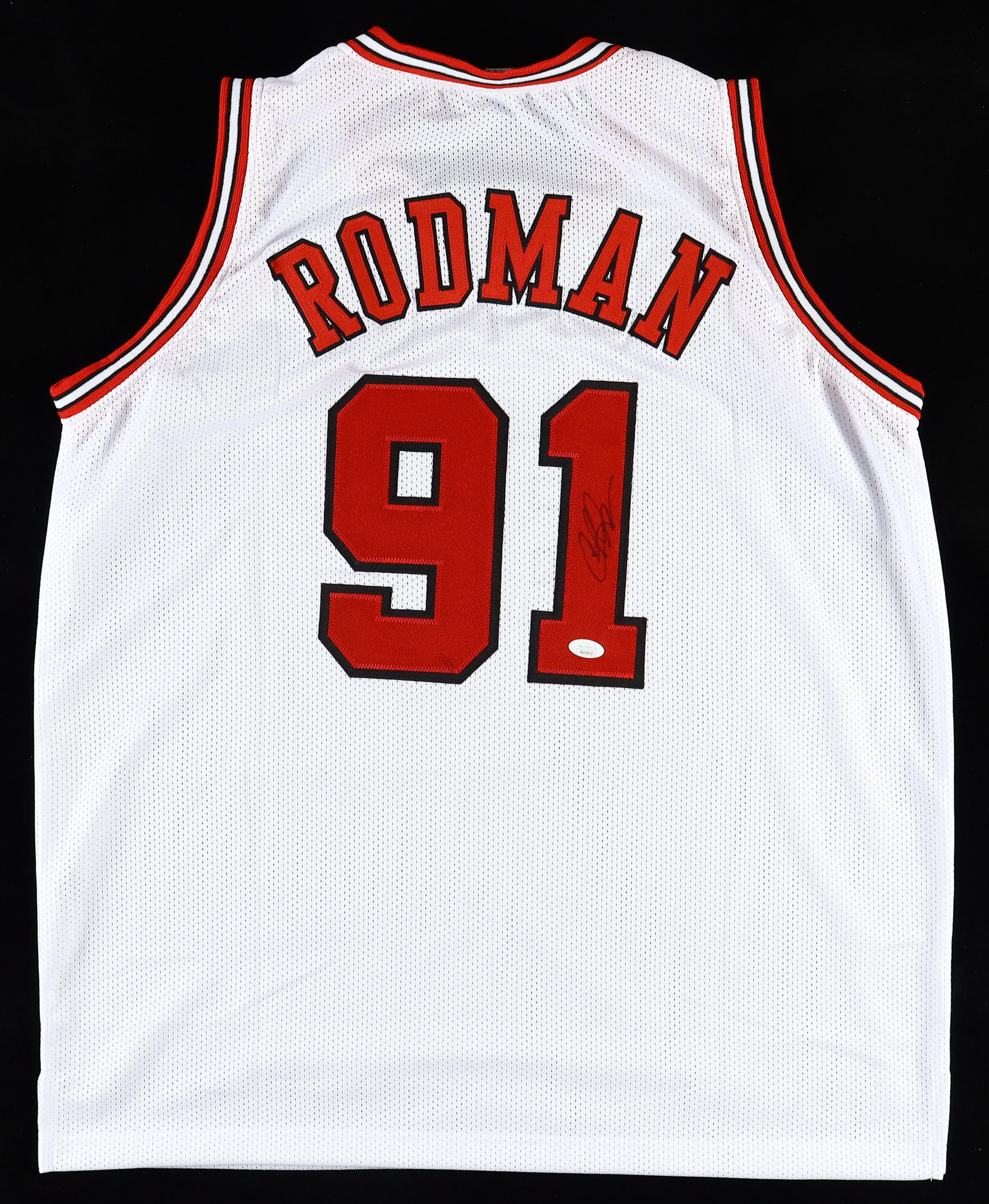 Dennis Rodman Signed Jersey (JSA) at PristineAuction.com Dennis Rodman Signed Jersey (JSA) at PristineAuction.com
