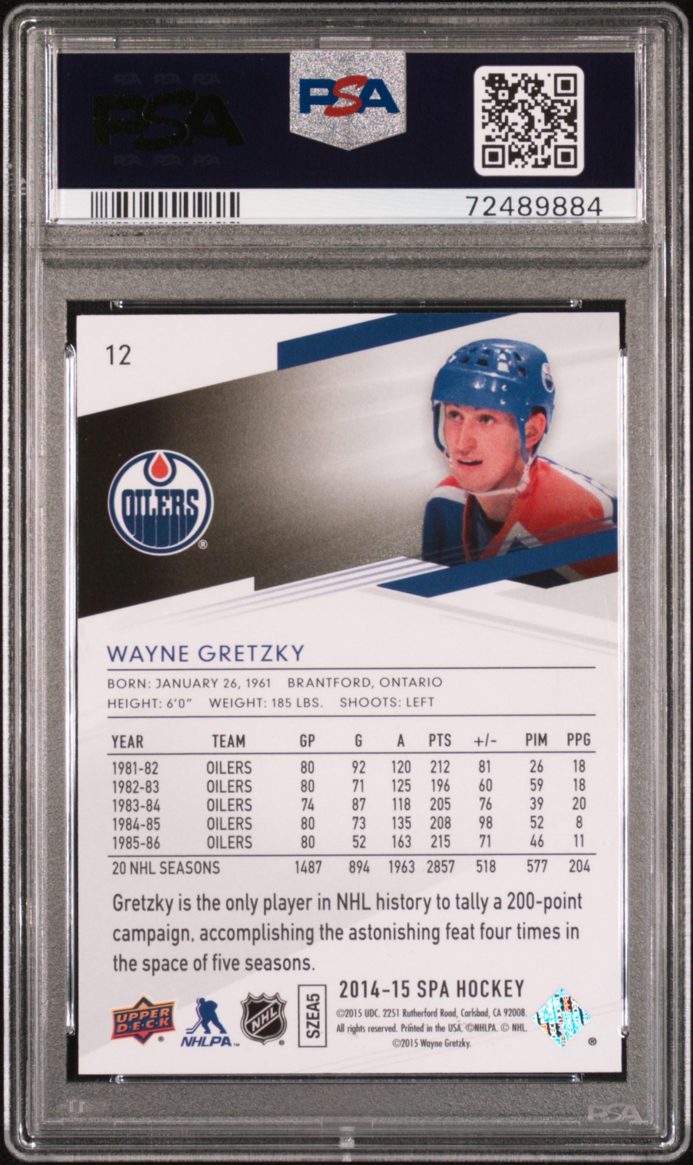 Wayne Gretzky 2014-15 SP Authentic #12 (PSA 10) at PristineAuction.com Wayne Gretzky 2014-15 SP Authentic #12 (PSA 10) at PristineAuction.com