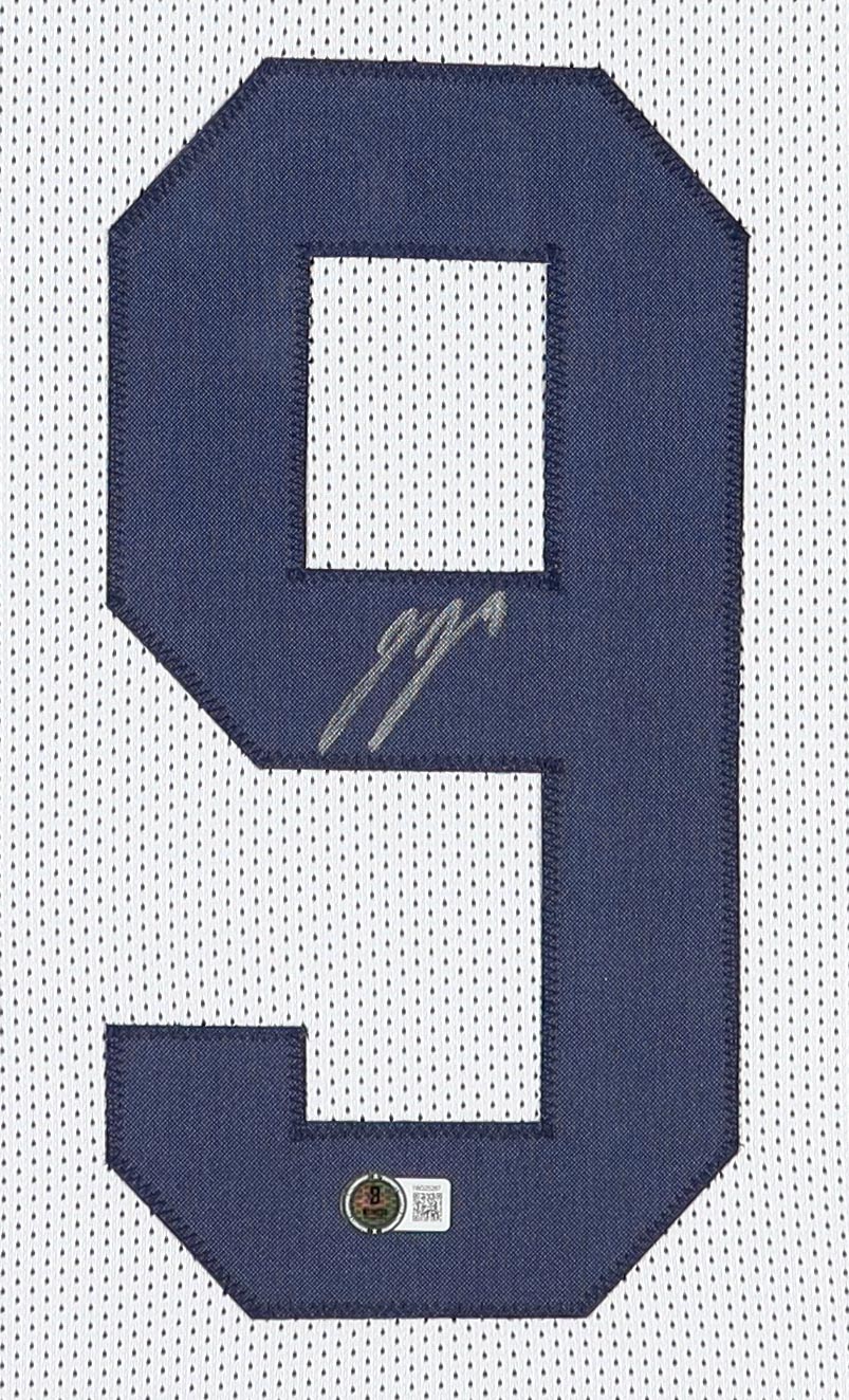 J. J. McCarthy Signed Custom Framed Jersey Display (Beckett) at PristineAuction.com J. J. McCarthy Signed Custom Framed Jersey Display (Beckett) at PristineAuction.com