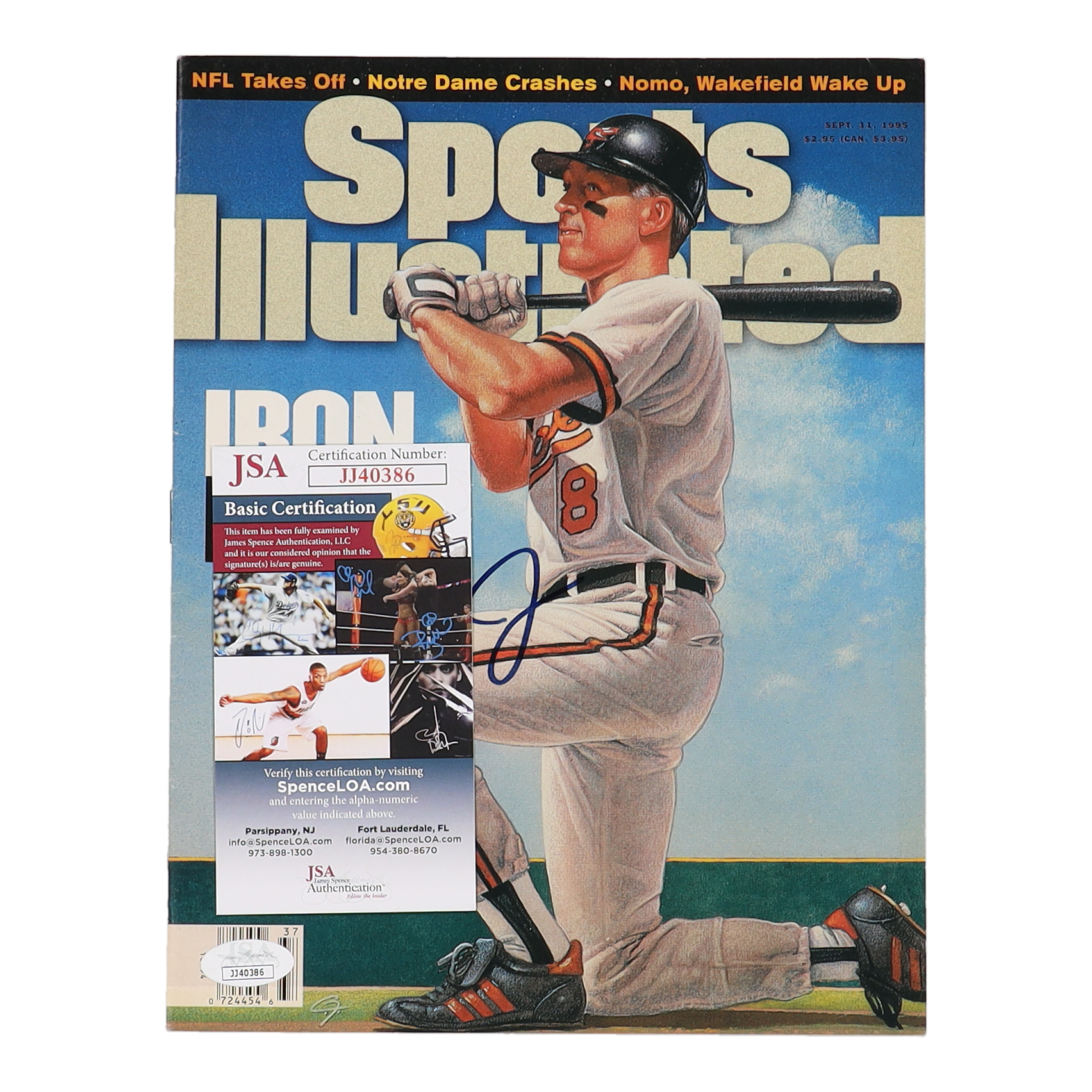 Cal Ripken Jr. Signed 1995 Sports Illustrated Magazine (JSA) at PristineAuction.com Cal Ripken Jr. Signed 1995 Sports Illustrated Magazine (JSA) at PristineAuction.com