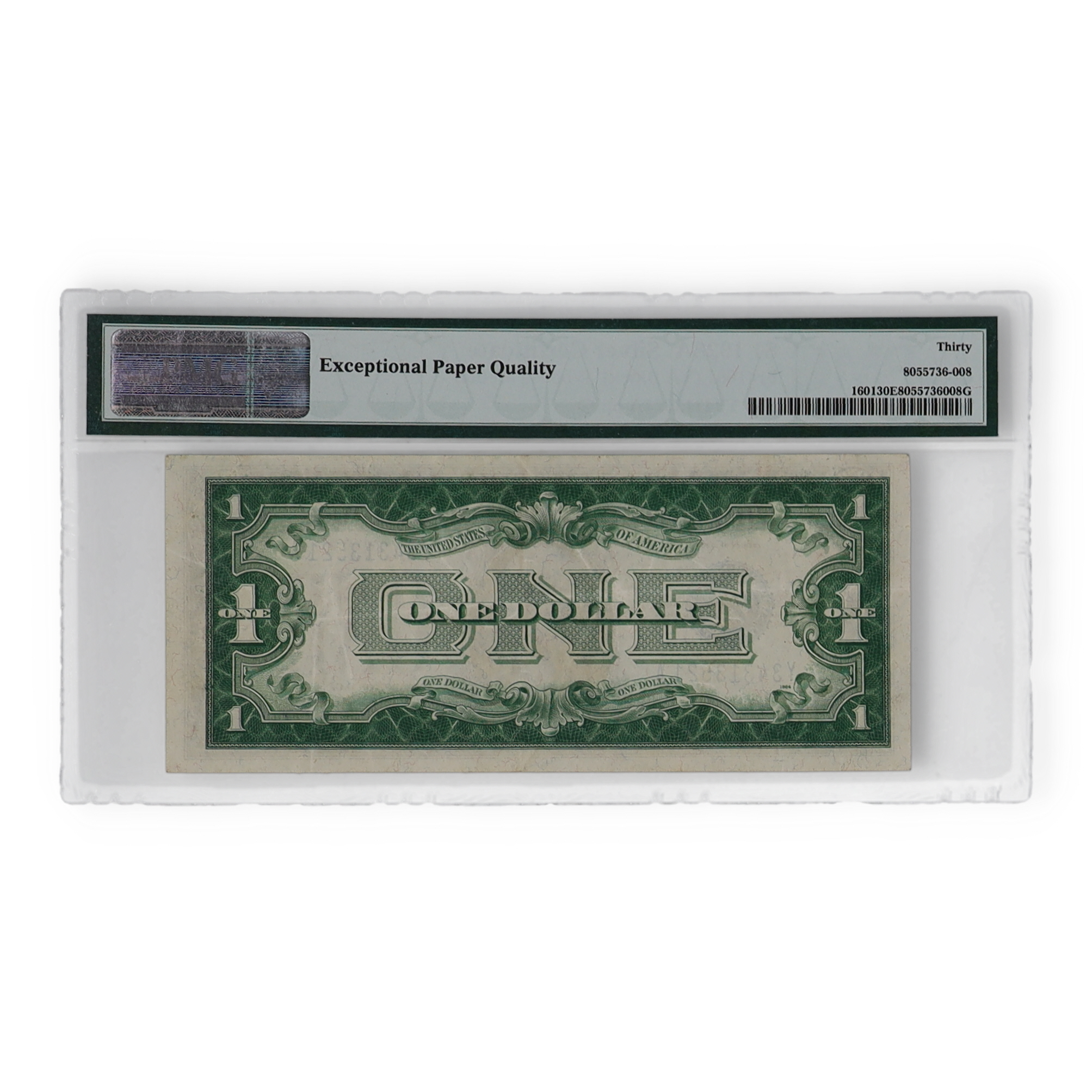 1928-A U.S. $1 One Dollar "Funny Back" Silver Certificate - Woods / Mellon - YA Block (PMG VF30 EPQ) at PristineAuction.com 1928-A U.S. $1 One Dollar "Funny Back" Silver Certificate - Woods / Mellon - YA Block (PMG VF30 EPQ) at PristineAuction.com