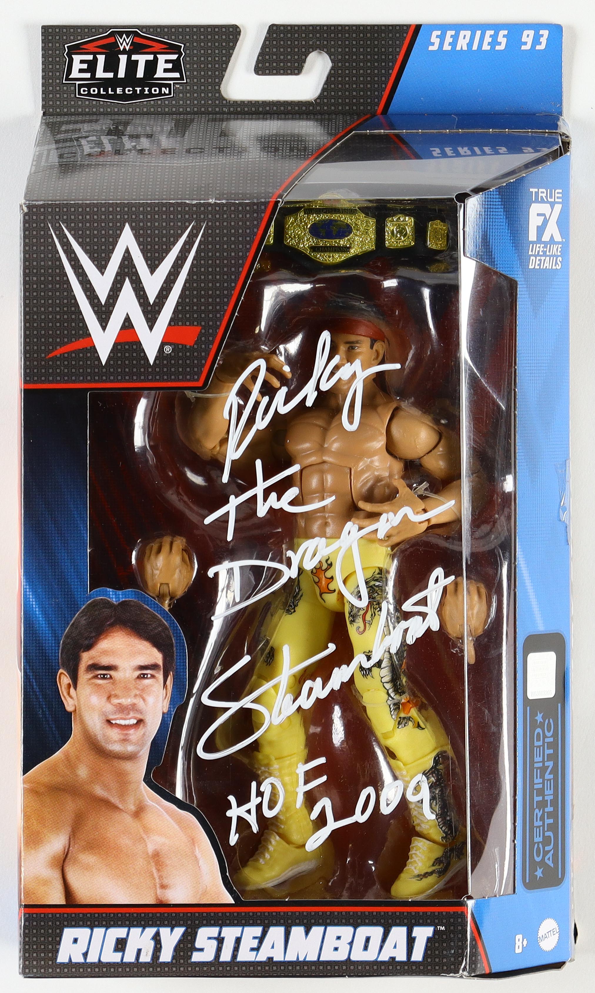 Ricky "The Dragon" Steamboat Signed WWE Elite Collection Action Figure Inscribed "HOF 2009" (JSA) at PristineAuction.com Ricky "The Dragon" Steamboat Signed WWE Elite Collection Action Figure Inscribed "HOF 2009" (JSA) at PristineAuction.com
