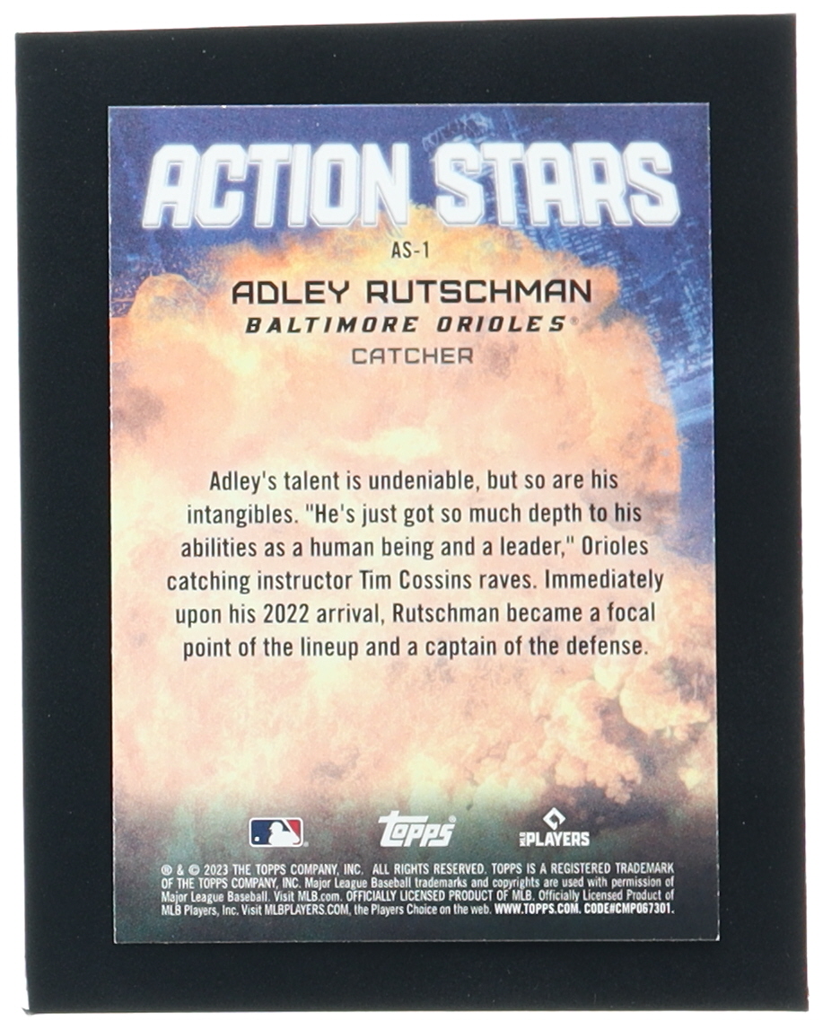 Adley Rutschman 2023 Topps Update Action Stars #AS1 RC at PristineAuction.com Adley Rutschman 2023 Topps Update Action Stars #AS1 RC at PristineAuction.com