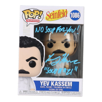 Larry Thomas Signed "Seinfeld" #1086 Yev Kassem Funko Pop! Vinyl Figure Inscribed "No Soup For You!" & "Soup Nazi" (JSA) at PristineAuction.com