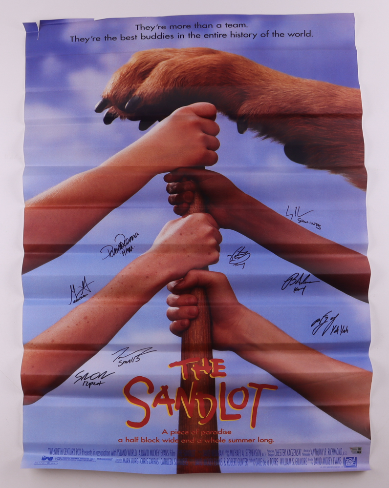 "The Sandlot" 27x40 Movie Poster Cast-Signed By (8) with Patrick Renna, Chauncey Leopardi, Tom Guiry, Marty York (Fanatics) at PristineAuction.com "The Sandlot" 27x40 Movie Poster Cast-Signed By (8) with Patrick Renna, Chauncey Leopardi, Tom Guiry, Marty York (Fanatics) at PristineAuction.com
