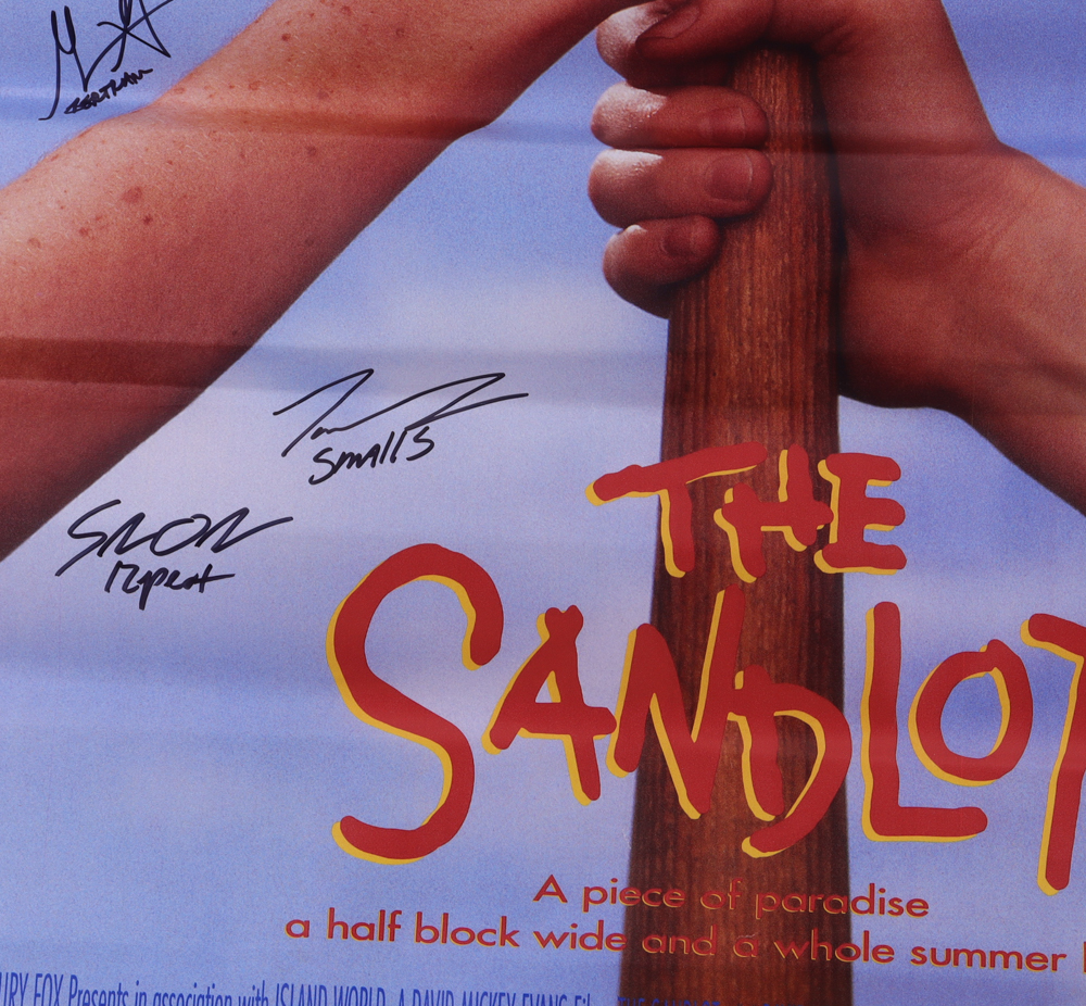 "The Sandlot" 27x40 Movie Poster Cast-Signed By (8) with Patrick Renna, Chauncey Leopardi, Tom Guiry, Marty York (Fanatics) at PristineAuction.com "The Sandlot" 27x40 Movie Poster Cast-Signed By (8) with Patrick Renna, Chauncey Leopardi, Tom Guiry, Marty York (Fanatics) at PristineAuction.com