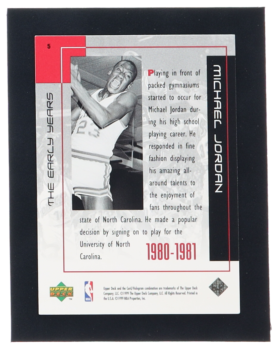 Michael Jordan 1999 Upper Deck Michael Jordan Career #5 / The Early Years at PristineAuction.com Michael Jordan 1999 Upper Deck Michael Jordan Career #5 / The Early Years at PristineAuction.com