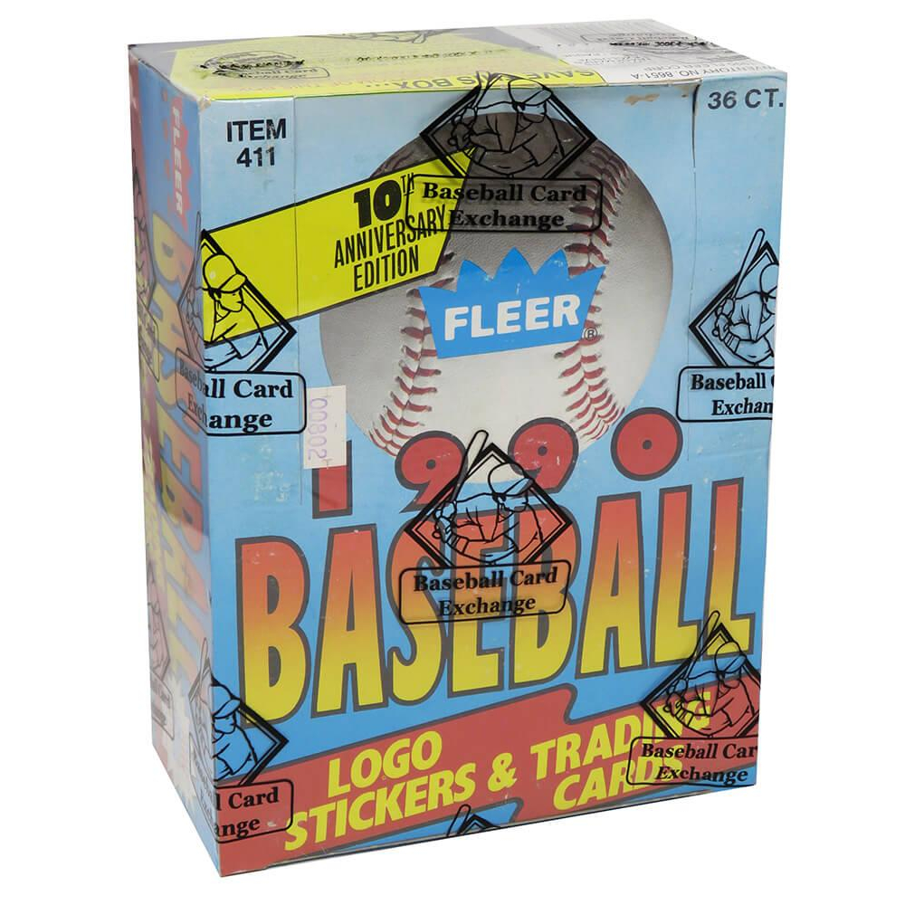 1990 Fleer Baseball Wax Box with (36) Packs at PristineAuction.com