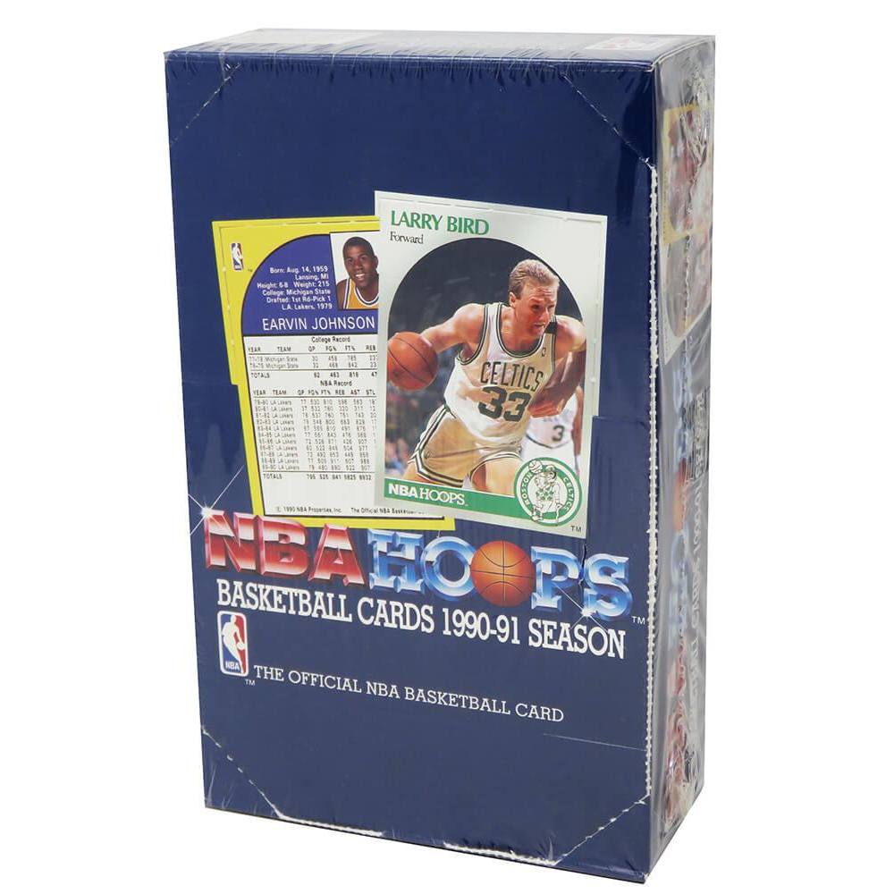 1990 91 hoops series 1 basketball box with 36 packs pristine auction