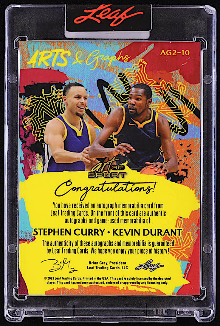 Stephen Curry / Kevin Durant 2023 Leaf Art of Sport Arts and Graphs 2 ...