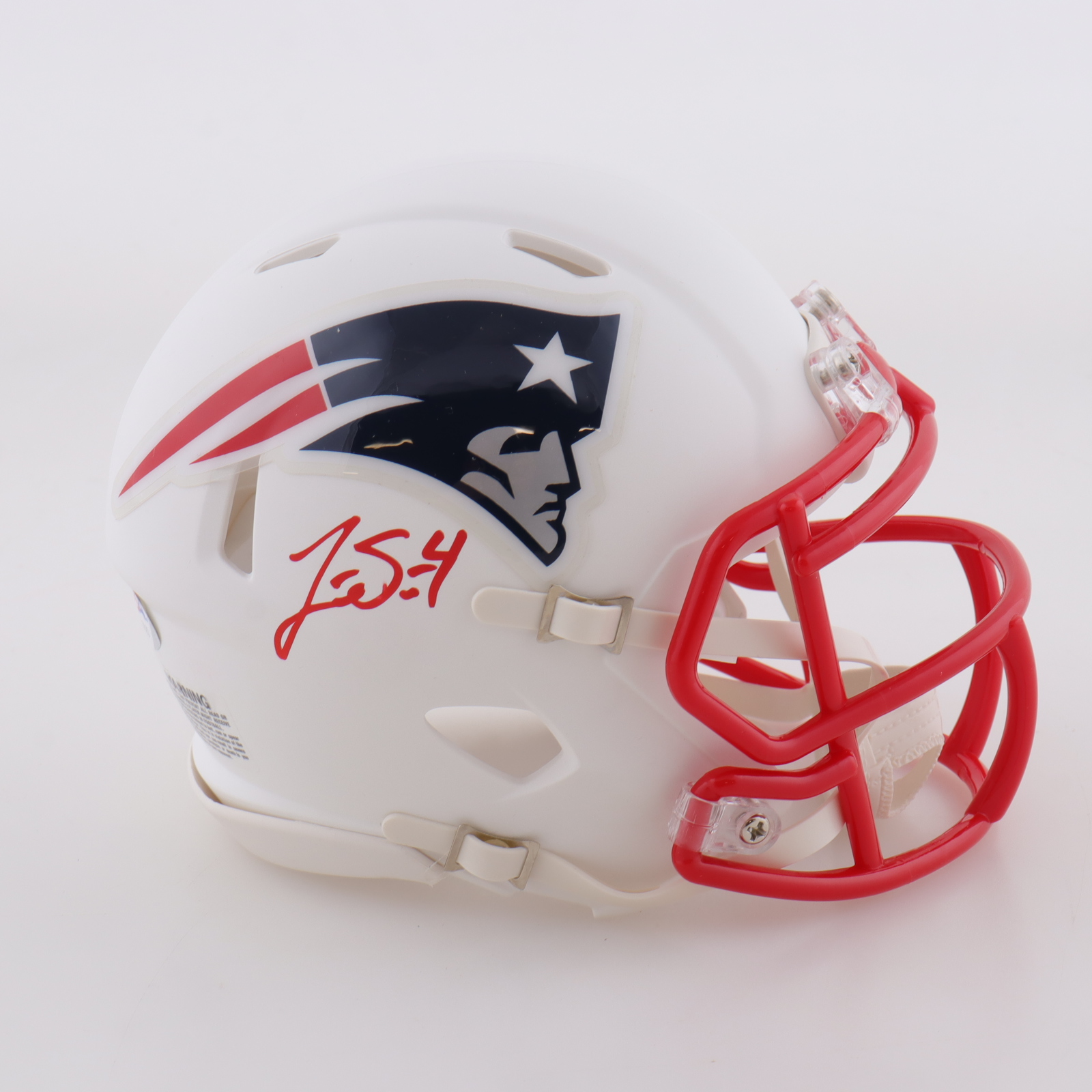 Jarrett Stidham Signed Patriots Flat White Collection Speed Mini Helmet (PSA) at PristineAuction.com Jarrett Stidham Signed Patriots Flat White Collection Speed Mini Helmet (PSA) at PristineAuction.com