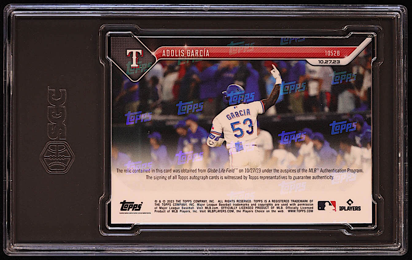Adolis Garcia 2023 Topps Now Autographs Green #1052B #22/75