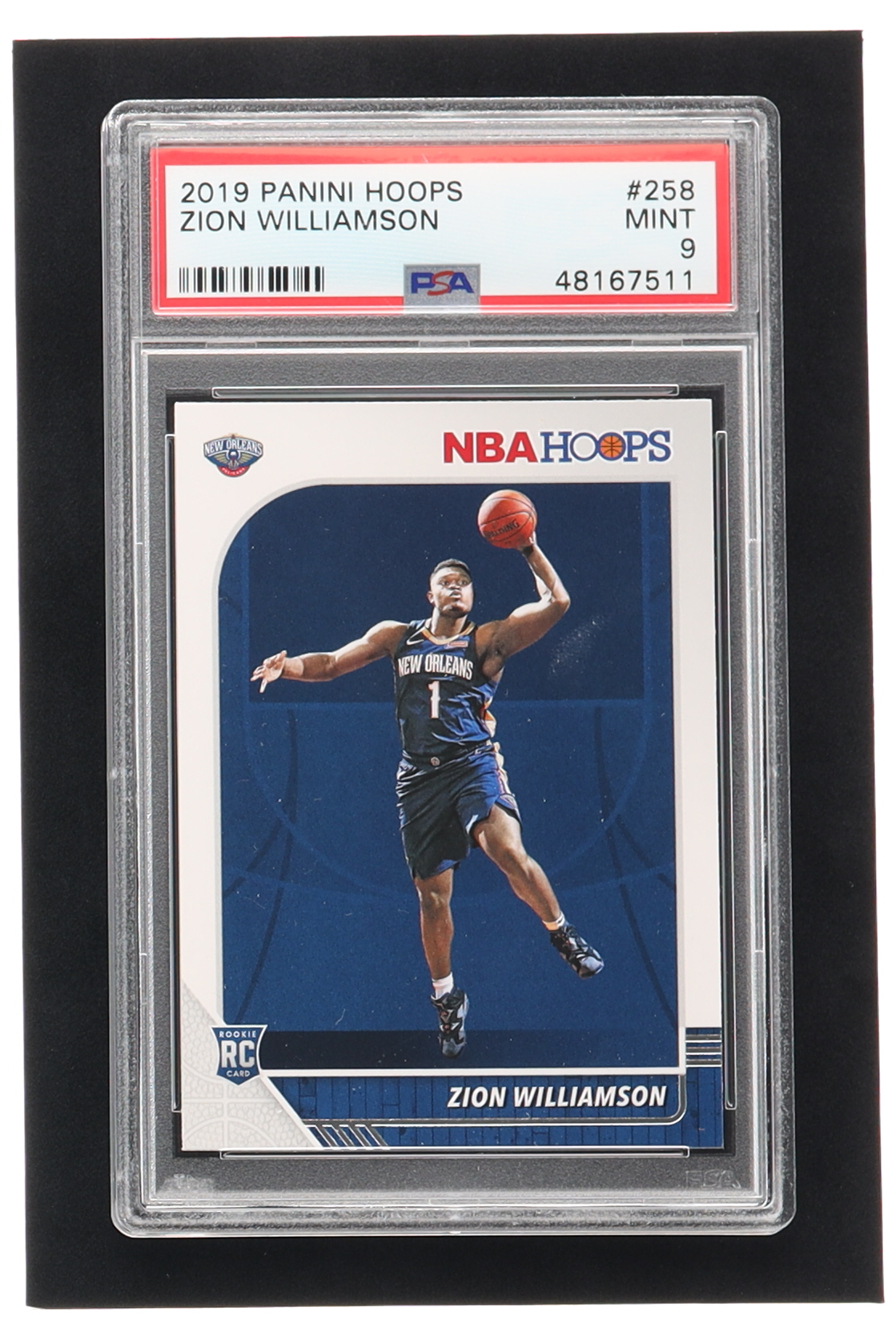 Zion Williamson 2019-20 Hoops #258 RC (PSA 9) at PristineAuction.com Zion Williamson 2019-20 Hoops #258 RC (PSA 9) at PristineAuction.com