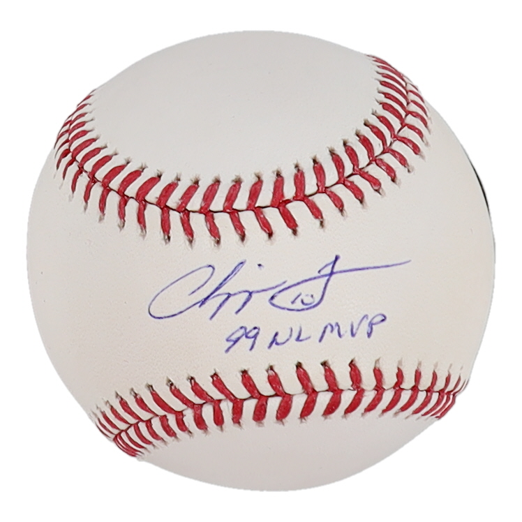Chipper Jones Signed OML Baseball Inscribed "99 NL MVP" (Fanatics & MLB) at PristineAuction.com Chipper Jones Signed OML Baseball Inscribed "99 NL MVP" (Fanatics & MLB) at PristineAuction.com