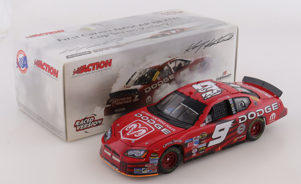 Kasey Kahne Signed LE NASCAR #9 Dodge Dealers / Richmond Raced Win Version / 2005 Charger - 1:24 Premium Action Diecast Car (Beckett) at PristineAuction.com Kasey Kahne Signed LE NASCAR #9 Dodge Dealers / Richmond Raced Win Version / 2005 Charger - 1:24 Premium Action Diecast Car (Beckett) at PristineAuction.com