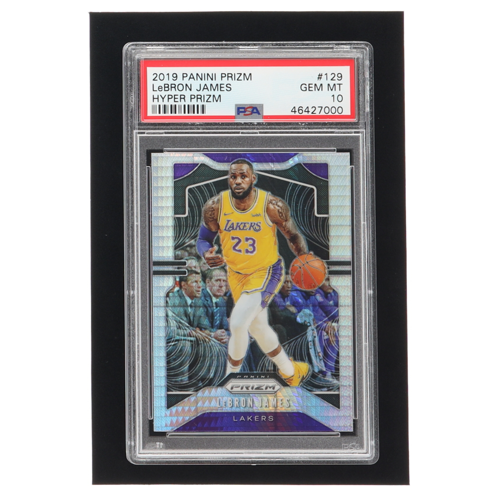 LeBron James 2019-20 Panini Prizm Prizms Hyper #129 (PSA 10) at PristineAuction.com