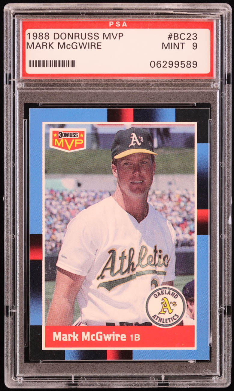 Mark McGwire 1988 Donruss Bonus MVP's #BC23 SP (PSA 9) at PristineAuction.com Mark McGwire 1988 Donruss Bonus MVP's #BC23 SP (PSA 9) at PristineAuction.com