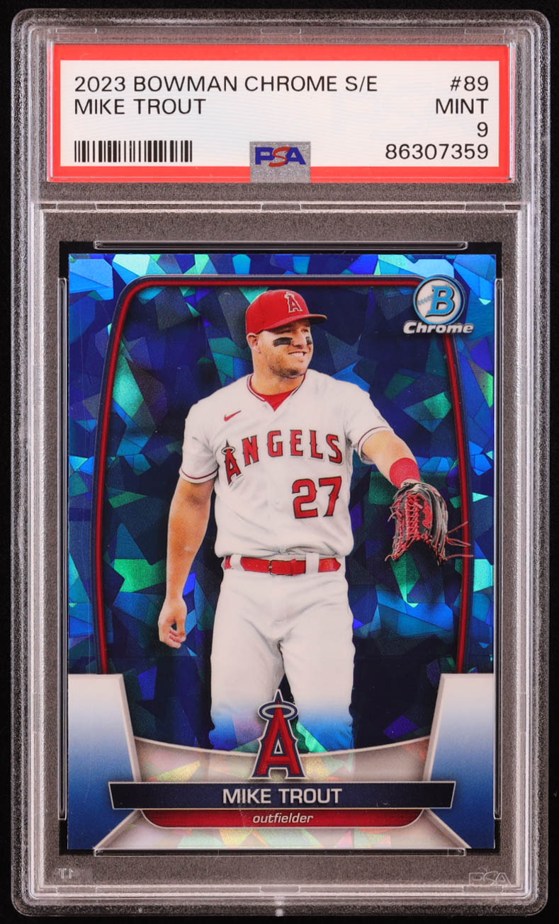 Mike Trout 2023 Bowman Chrome Sapphire #89 (PSA 9) at PristineAuction.com Mike Trout 2023 Bowman Chrome Sapphire #89 (PSA 9) at PristineAuction.com