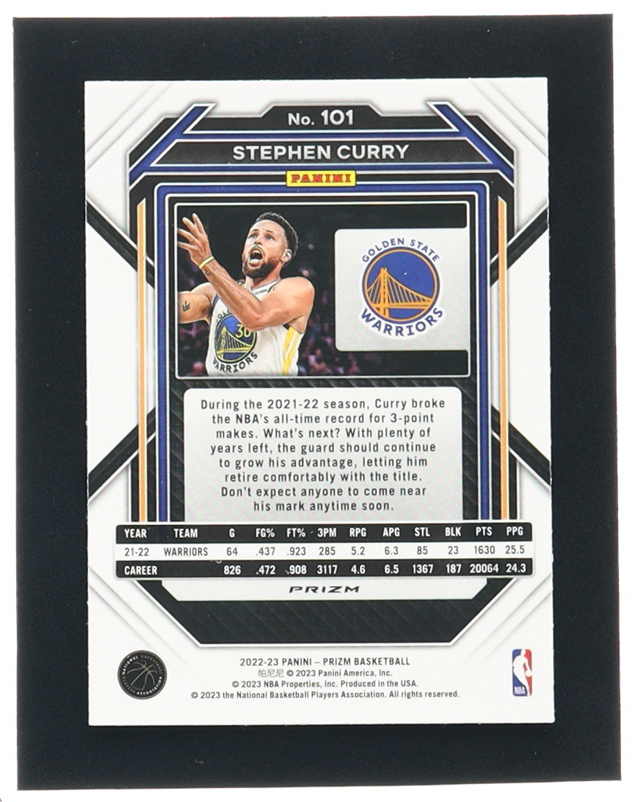 Stephen Curry 2022-23 Panini Prizm Prizms Ruby Wave #101 at PristineAuction.com Stephen Curry 2022-23 Panini Prizm Prizms Ruby Wave #101 at PristineAuction.com