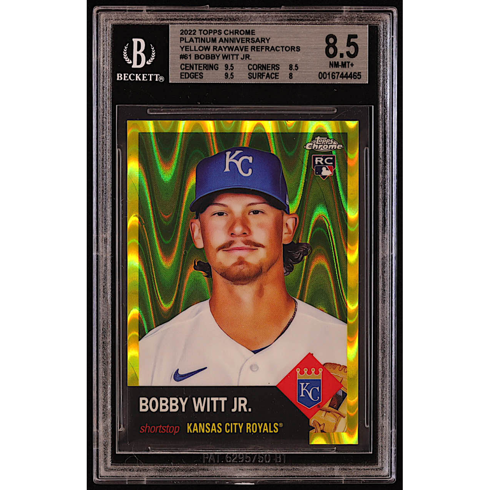 Bobby Witt Jr. 2022 Topps Chrome Platinum Anniversary Yellow