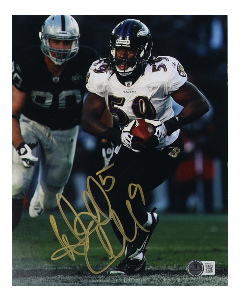 Dannell Ellerbe Signed Ravens 8x10 Photo (Beckett) Pristine Auction