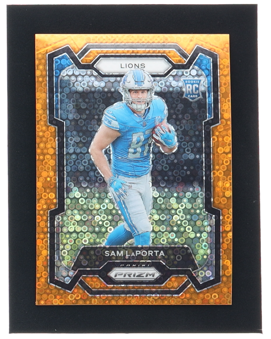 Sam LaPorta 2023 Panini Prizm Prizms Orange Disco #332 RC at PristineAuction.com Sam LaPorta 2023 Panini Prizm Prizms Orange Disco #332 RC at PristineAuction.com