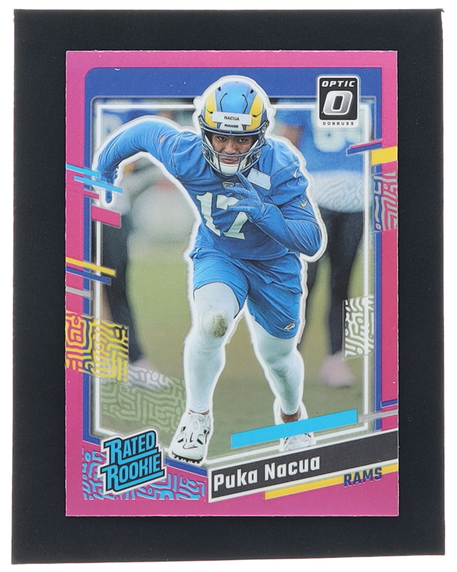Puka Nacua 2023 Donruss Optic Rated Rookies Preview Pink #357 RC at PristineAuction.com Puka Nacua 2023 Donruss Optic Rated Rookies Preview Pink #357 RC at PristineAuction.com