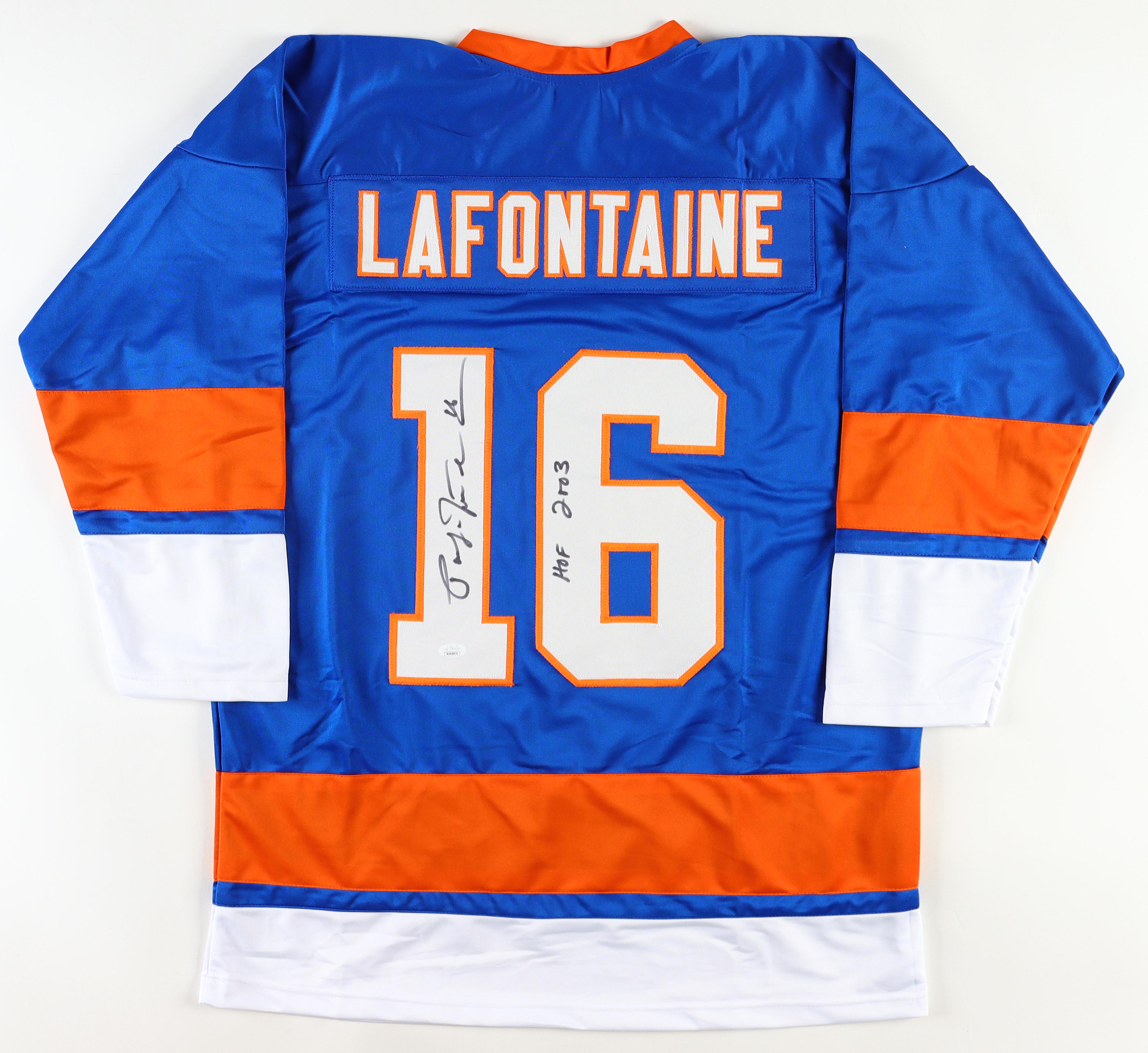 Pat LaFontaine Signed Jersey Inscribed "HOF 2003" (JSA) at PristineAuction.com Pat LaFontaine Signed Jersey Inscribed "HOF 2003" (JSA) at PristineAuction.com