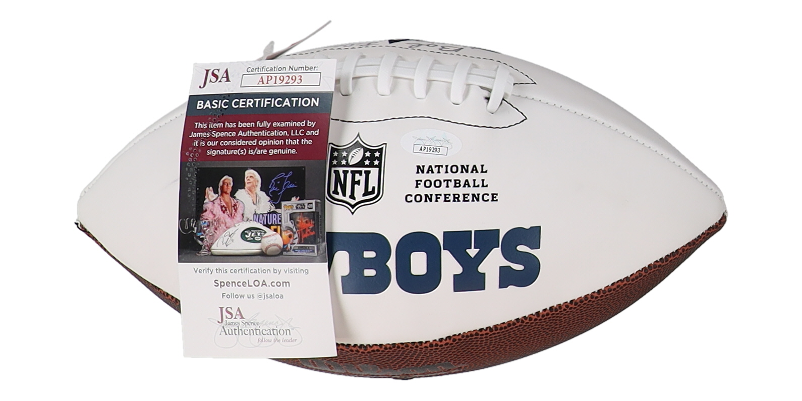 Bob Lilly Signed Cowboys Logo Football Inscribed "HOF '80" & "Mr. Cowboy" (JSA) at PristineAuction.com Bob Lilly Signed Cowboys Logo Football Inscribed "HOF '80" & "Mr. Cowboy" (JSA) at PristineAuction.com