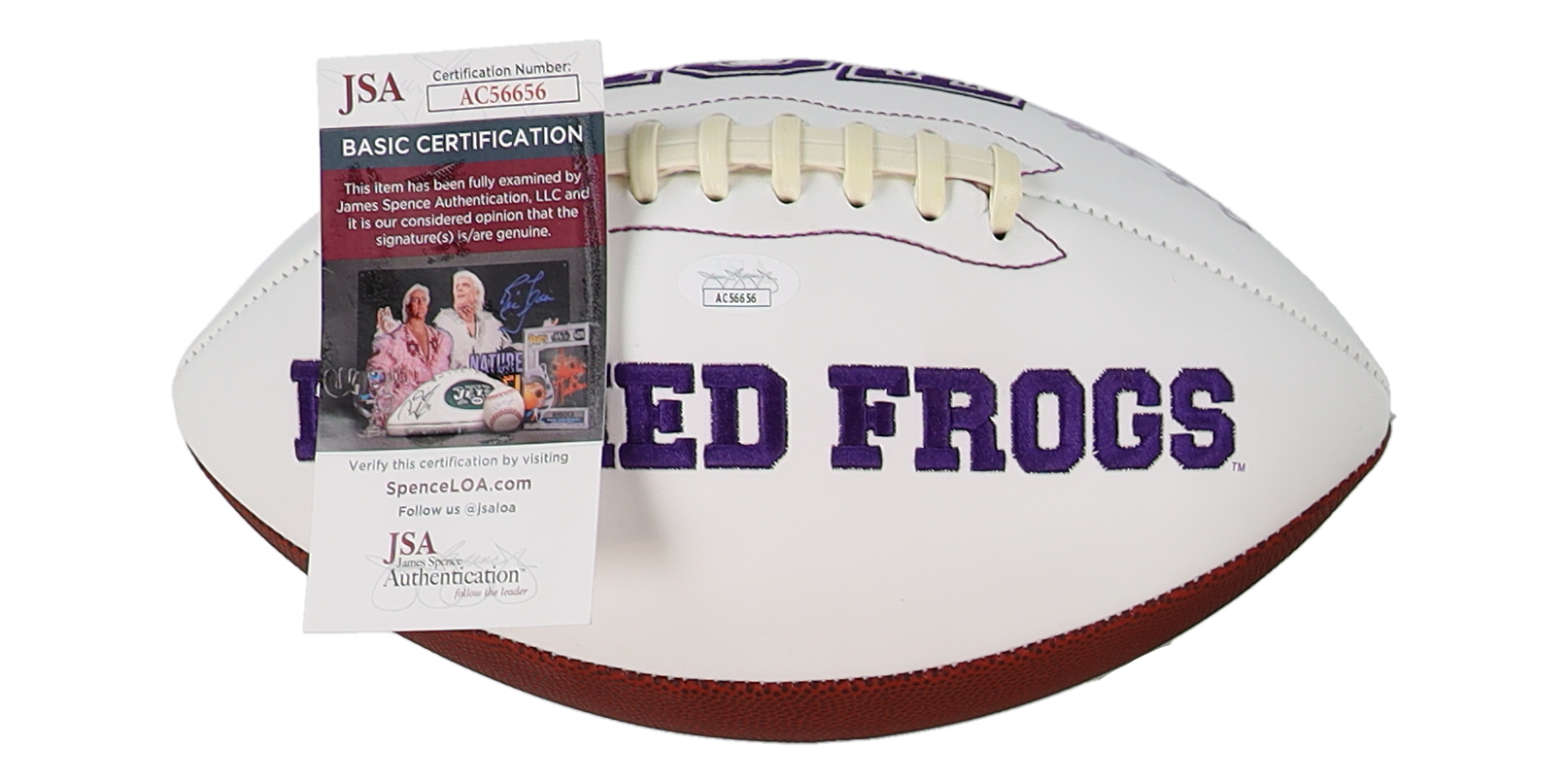 Bob Lilly Signed TCU Horned Frogs Football Inscribed "CHOF '81" (JSA) at PristineAuction.com Bob Lilly Signed TCU Horned Frogs Football Inscribed "CHOF '81" (JSA) at PristineAuction.com