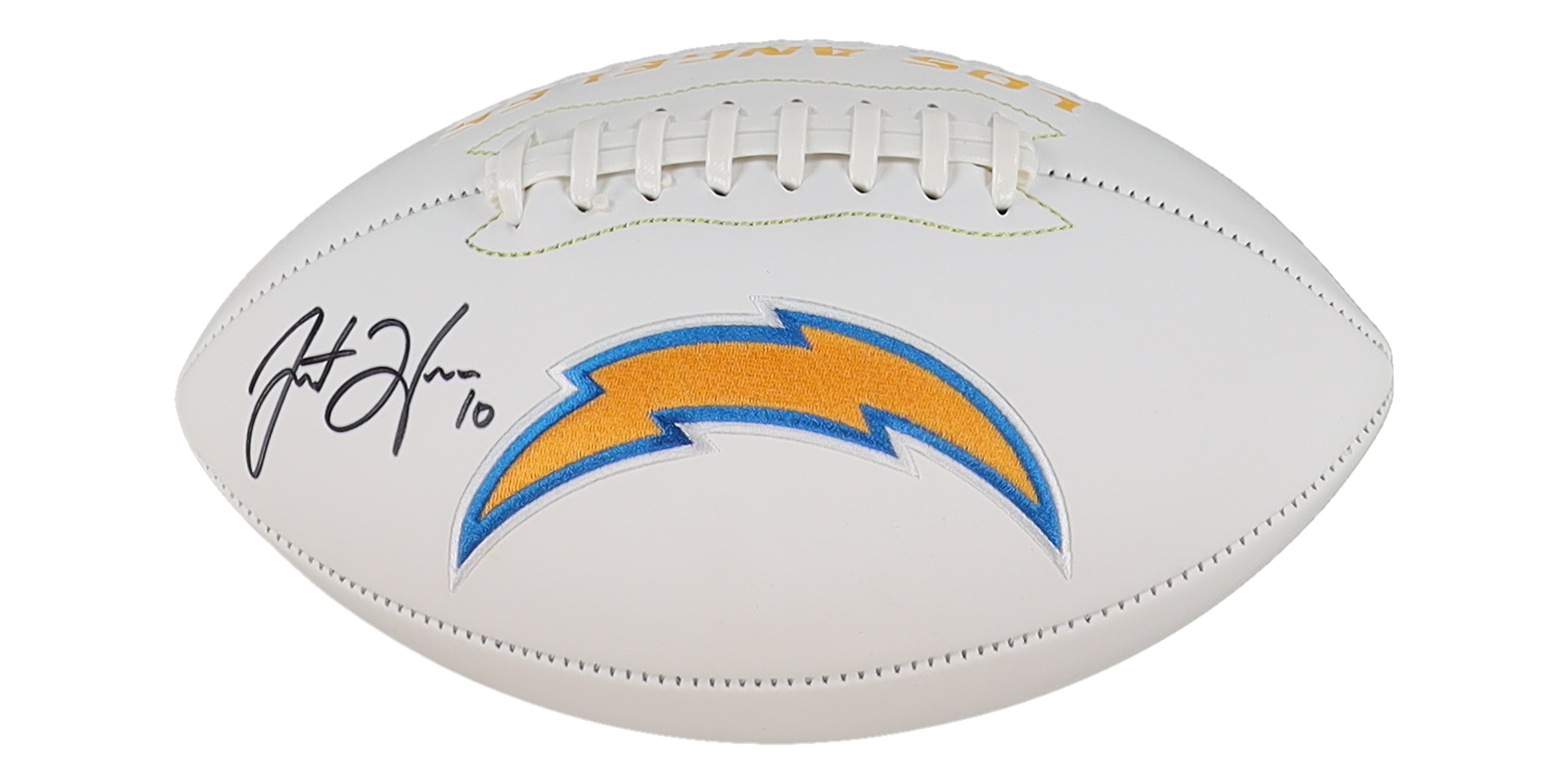 Justin Herbert Signed Chargers Logo Football (Fanatics) at PristineAuction.com Justin Herbert Signed Chargers Logo Football (Fanatics) at PristineAuction.com