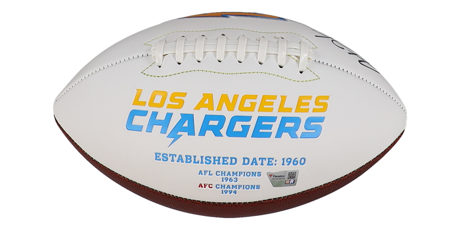 Justin Herbert Signed Chargers Logo Football (Fanatics) at PristineAuction.com Justin Herbert Signed Chargers Logo Football (Fanatics) at PristineAuction.com