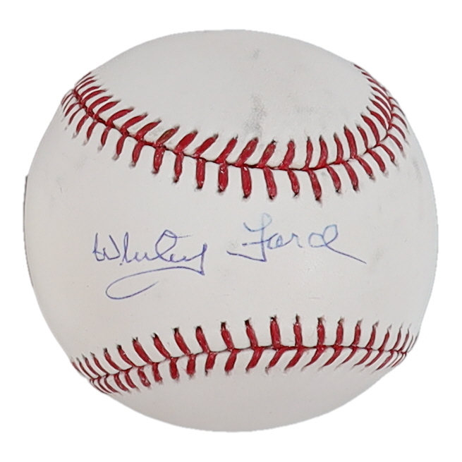 Whitey Ford Signed OML Baseball (Steiner & MLB) at PristineAuction.com Whitey Ford Signed OML Baseball (Steiner & MLB) at PristineAuction.com