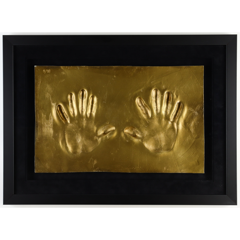 Michael Jordan LE Painted Resina Custom Framed Clay Handprint Display ...