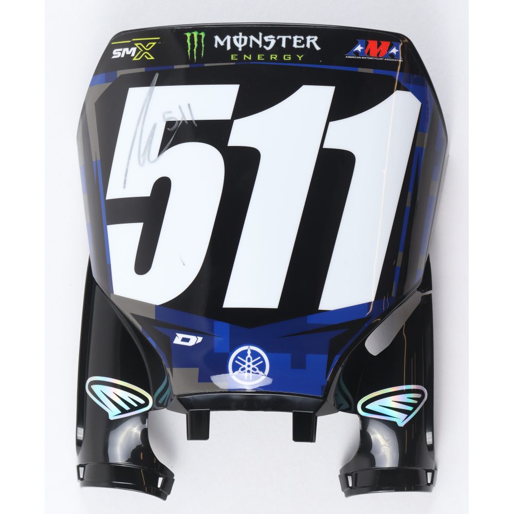 Nick Romano Signed Race Issued #511 Bike Front Number Plate | Military ...