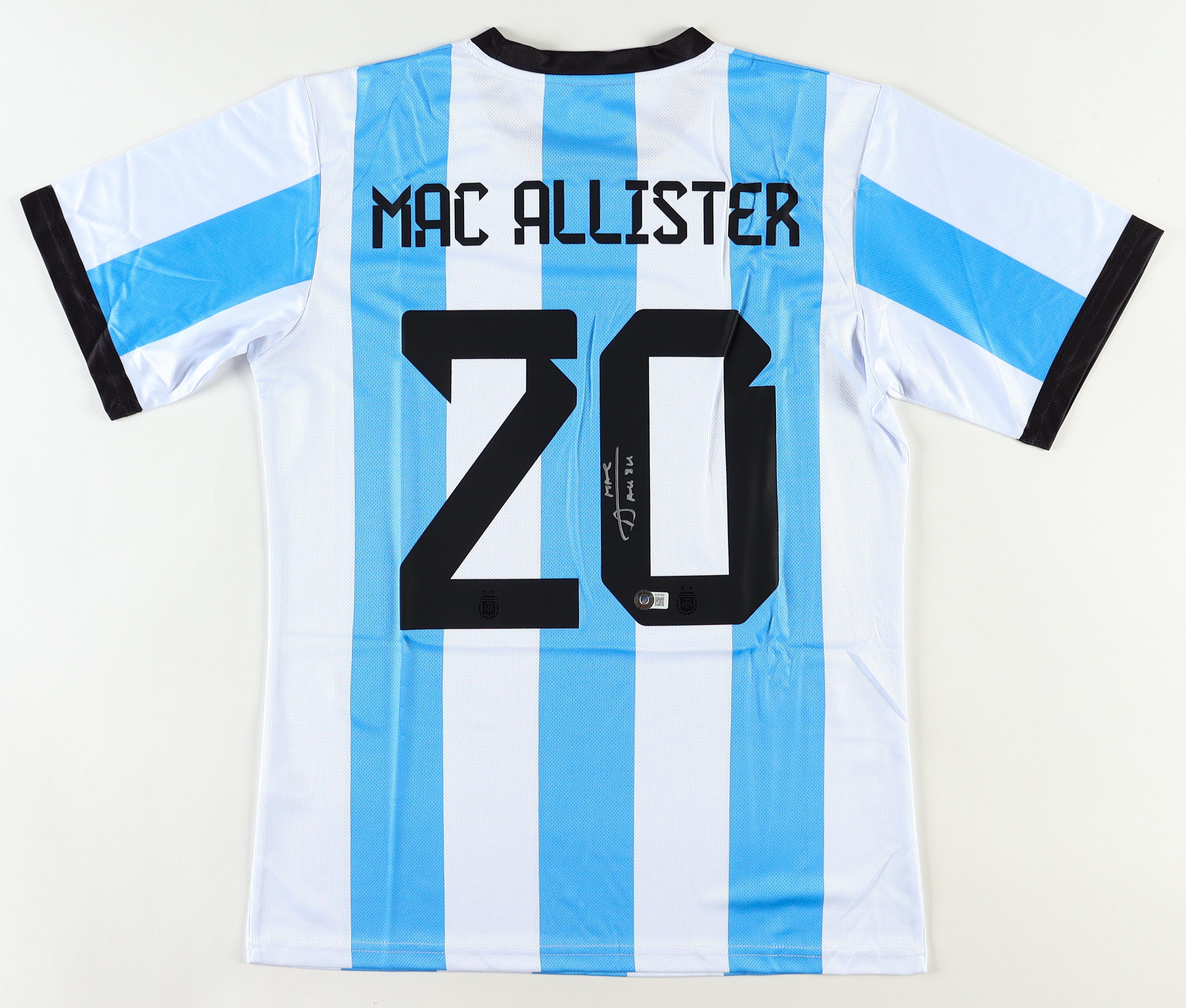 Alexis Mac Allister Signed Argentina National Team Jersey (Beckett) at PristineAuction.com Alexis Mac Allister Signed Argentina National Team Jersey (Beckett) at PristineAuction.com