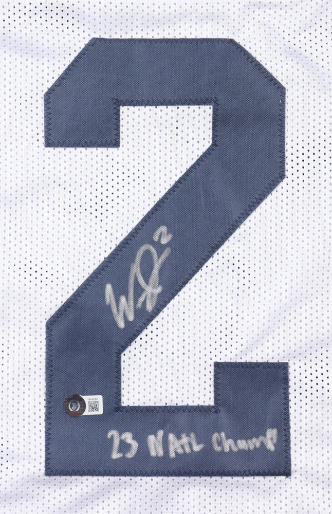 Will Johnson Signed Jersey Inscribed "23 NATL Champs" (Beckett) at PristineAuction.com Will Johnson Signed Jersey Inscribed "23 NATL Champs" (Beckett) at PristineAuction.com