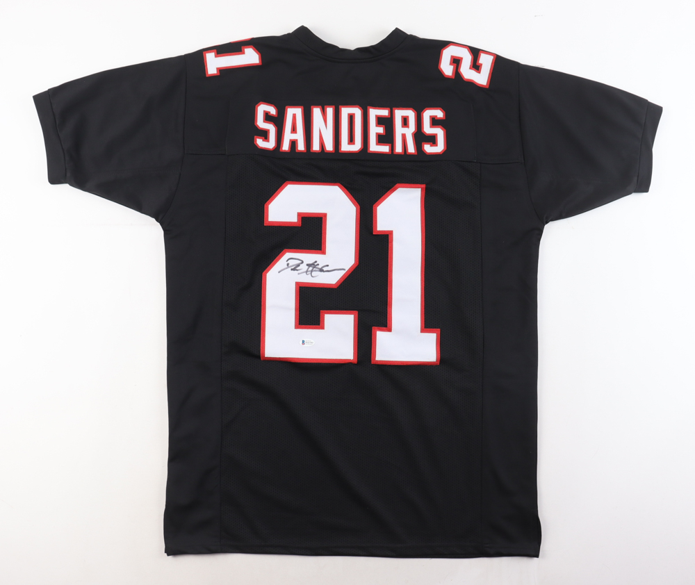 Deion Sanders Signed Jersey (Beckett) at PristineAuction.com Deion Sanders Signed Jersey (Beckett) at PristineAuction.com