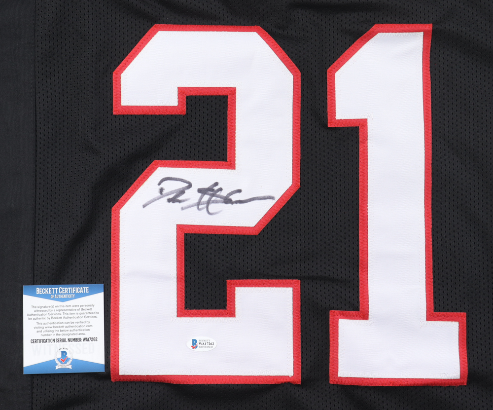 Deion Sanders Signed Jersey (Beckett) at PristineAuction.com Deion Sanders Signed Jersey (Beckett) at PristineAuction.com