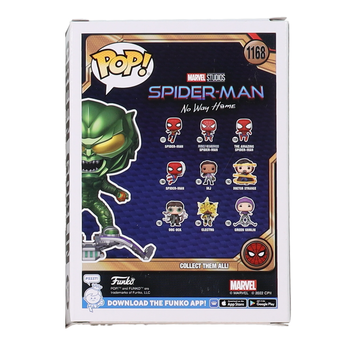 Willem Dafoe Signed "Spider-Man: No Way Home" #1168 Green Goblin Funko Pop! Vinyl Figure (Beckett) at PristineAuction.com Willem Dafoe Signed "Spider-Man: No Way Home" #1168 Green Goblin Funko Pop! Vinyl Figure (Beckett) at PristineAuction.com