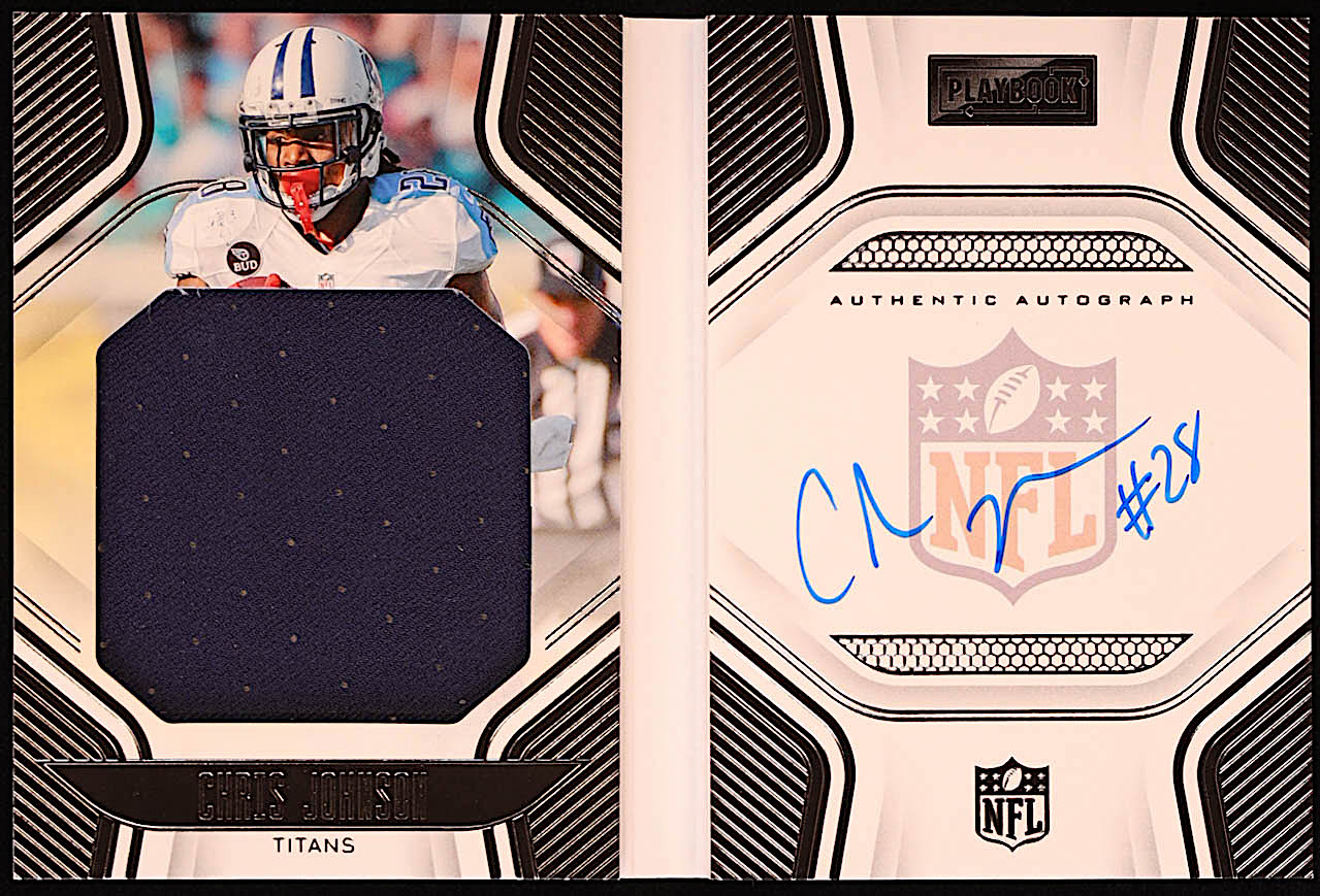 Chris Johnson 2022 Panini Playbook Playbook Jersey Autographs #14 #016/199 at PristineAuction.com Chris Johnson 2022 Panini Playbook Playbook Jersey Autographs #14 #016/199 at PristineAuction.com