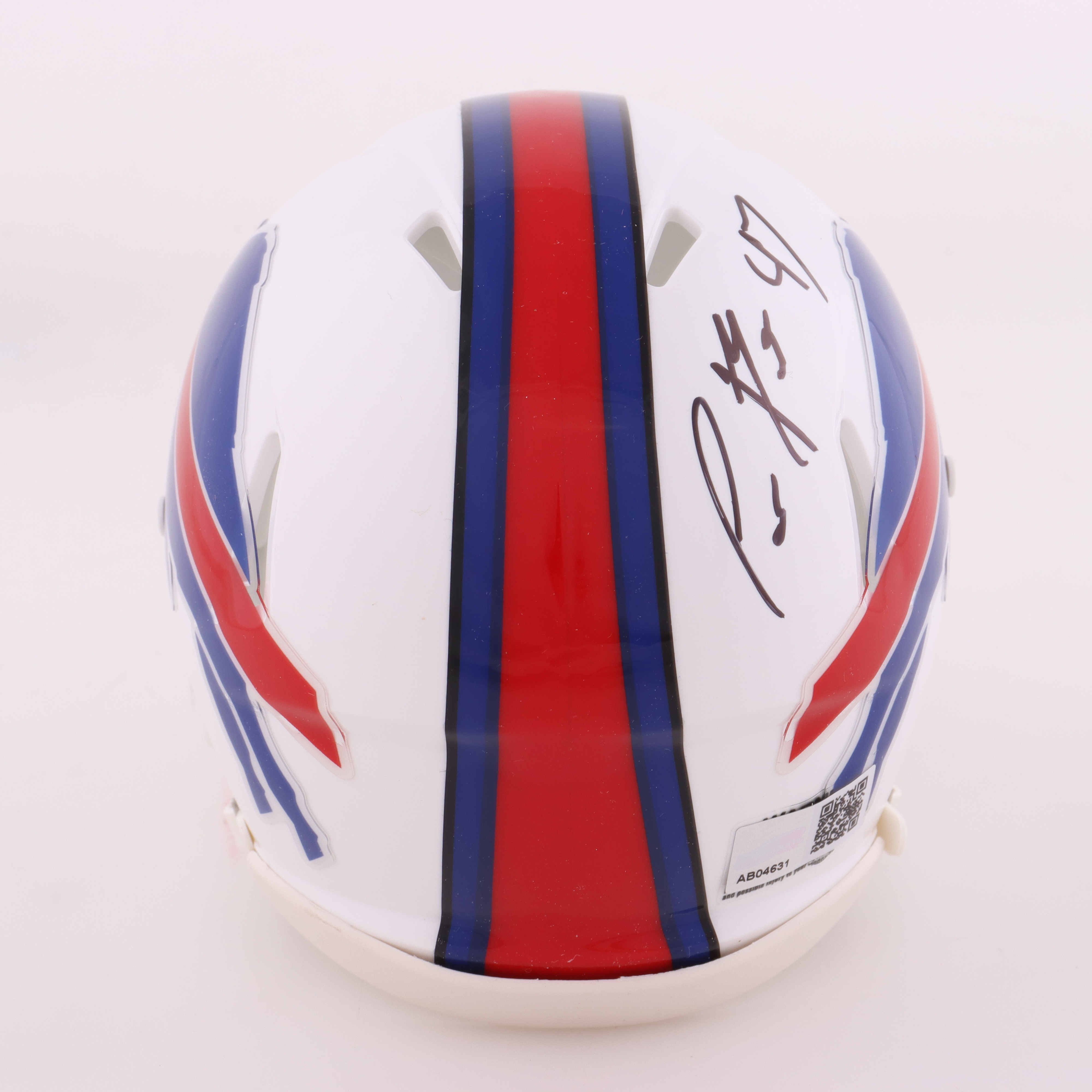 Christian Benford Signed Bills Speed Mini Helmet (TSE) at PristineAuction.com Christian Benford Signed Bills Speed Mini Helmet (TSE) at PristineAuction.com