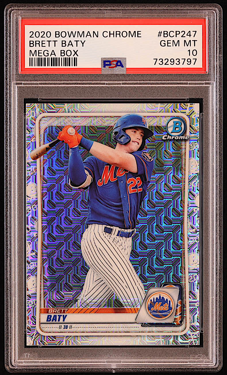 Brett Baty 2020 Bowman Chrome Mega Box Prospects Refractors #BCP247 RC (PSA 10) at PristineAuction.com Brett Baty 2020 Bowman Chrome Mega Box Prospects Refractors #BCP247 RC (PSA 10) at PristineAuction.com