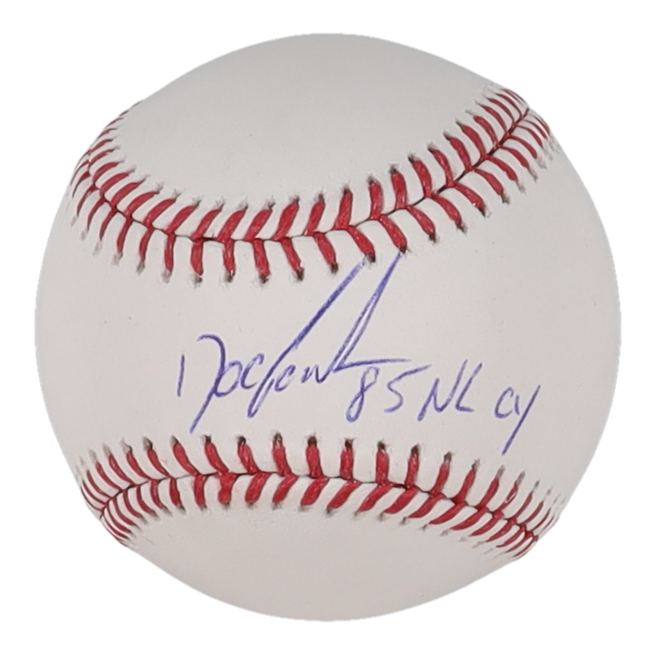 Dwight "Doc" Gooden Signed OML Baseball Inscribed "85 NL CY" (JSA) at PristineAuction.com Dwight "Doc" Gooden Signed OML Baseball Inscribed "85 NL CY" (JSA) at PristineAuction.com