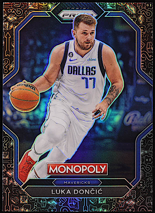 Luka Doncic 2022-23 Panini Prizm Monopoly All-Stars Monopoly Black #PS1 at PristineAuction.com Luka Doncic 2022-23 Panini Prizm Monopoly All-Stars Monopoly Black #PS1 at PristineAuction.com