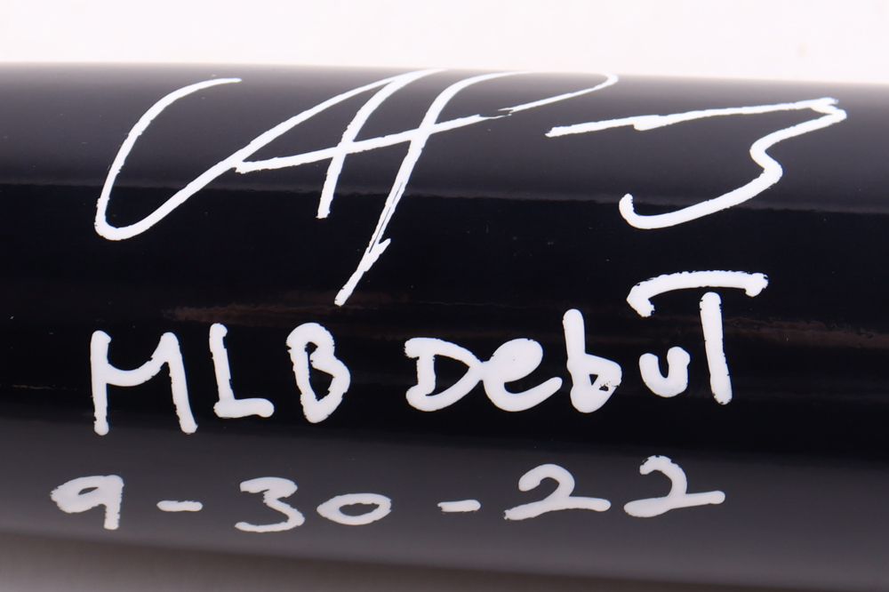 Francisco Alvarez Signed Marucci Player Pro Model Baseball Bat Inscribed "MLB Debut 9-30-22" (Beckett) at PristineAuction.com Francisco Alvarez Signed Marucci Player Pro Model Baseball Bat Inscribed "MLB Debut 9-30-22" (Beckett) at PristineAuction.com
