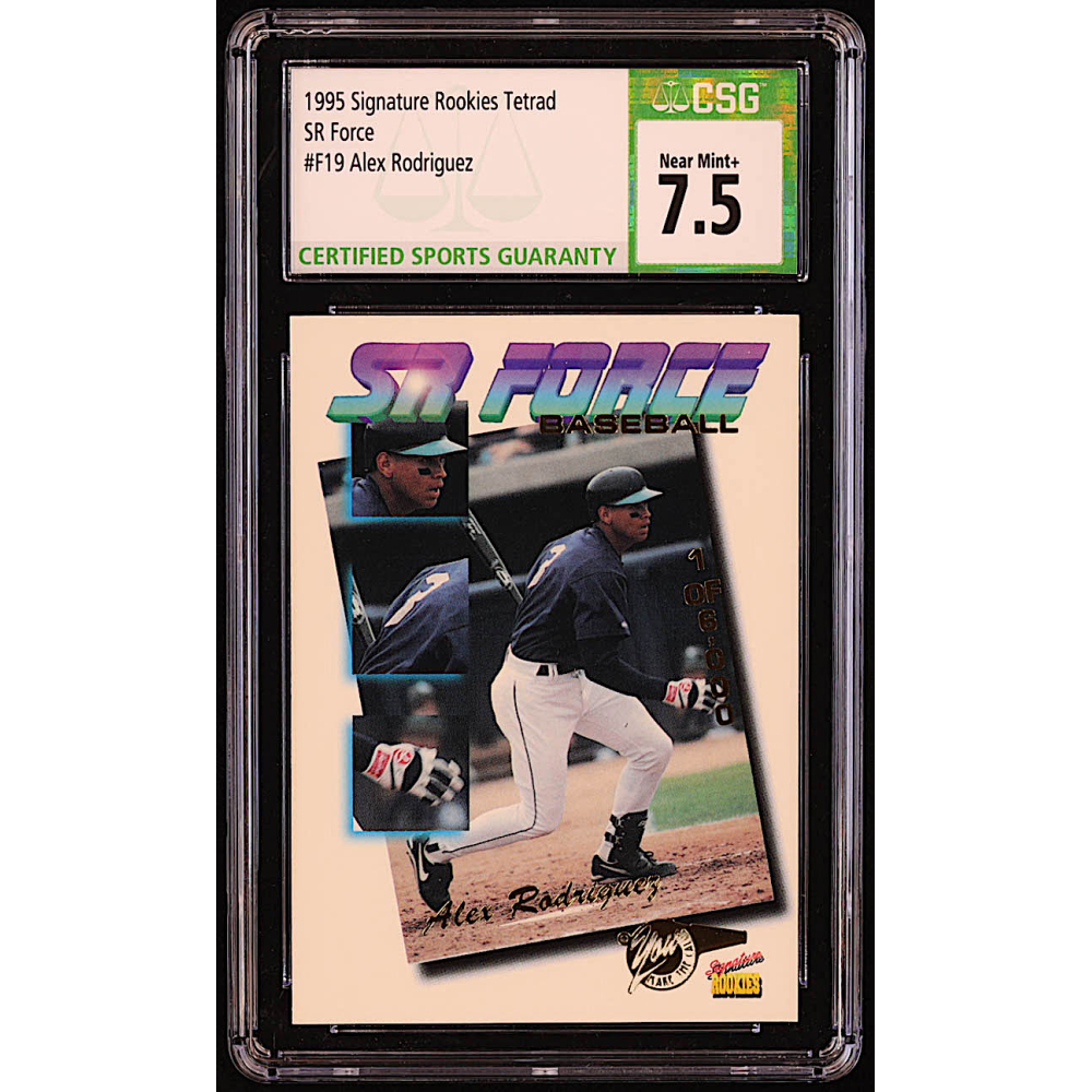 Alex Rodriguez 1995 Signature Rookies Tetrad SR Force #F19 RC (CSG 7.5 ...