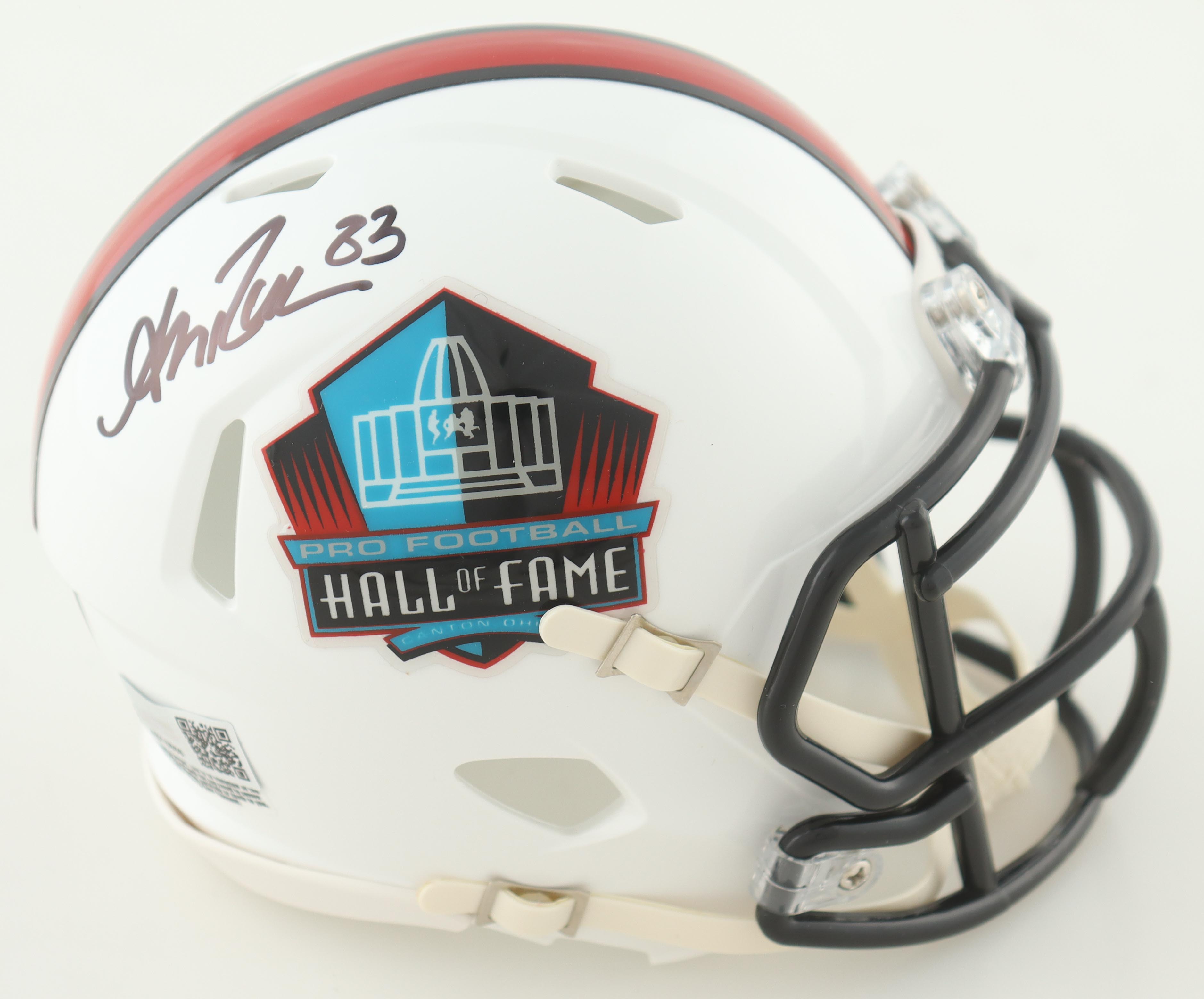 Andre Reed Signed Hall Of Fame Logo Speed Mini Helmet (TSE) at PristineAuction.com Andre Reed Signed Hall Of Fame Logo Speed Mini Helmet (TSE) at PristineAuction.com