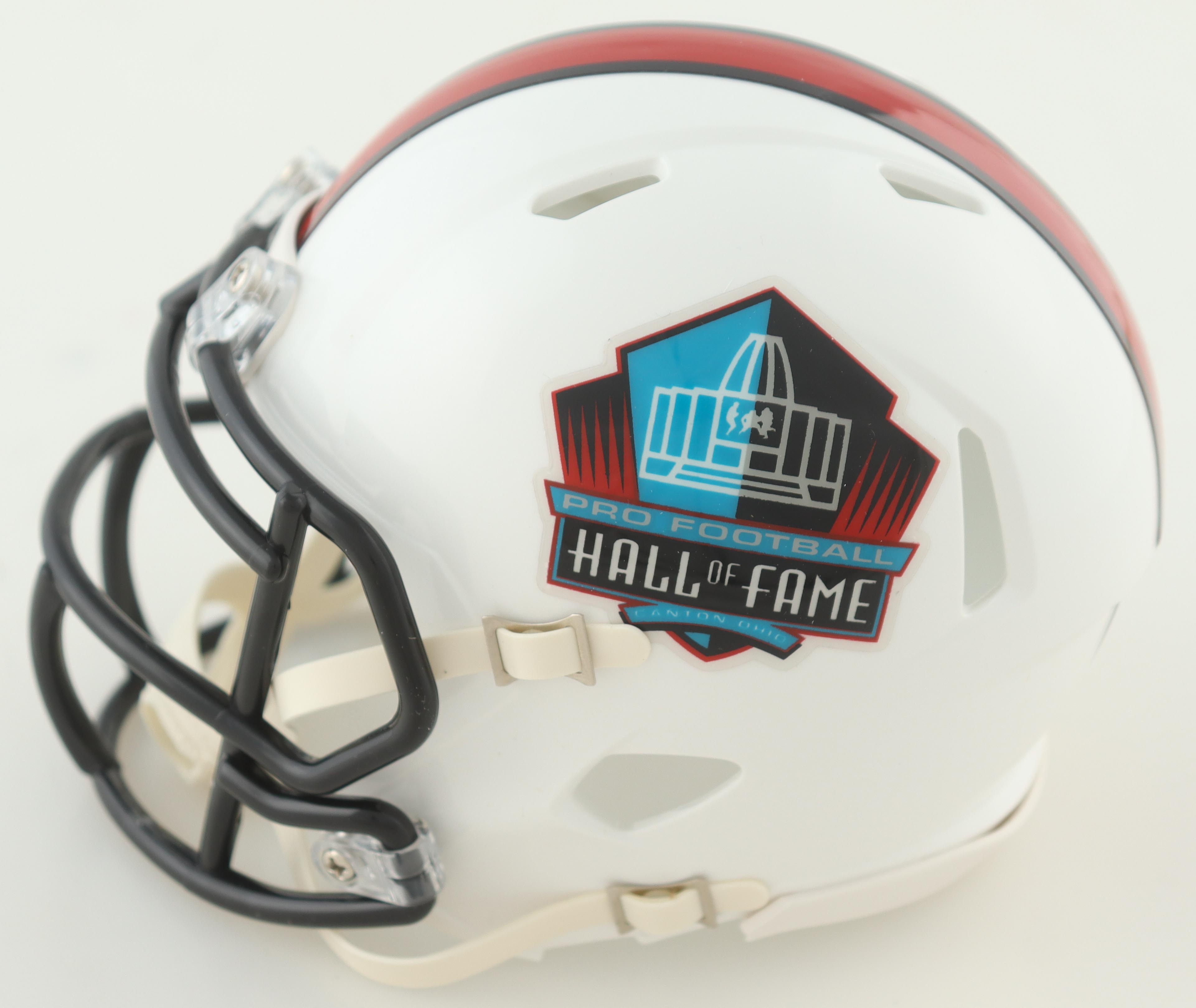 Andre Reed Signed Hall Of Fame Logo Speed Mini Helmet (TSE) at PristineAuction.com Andre Reed Signed Hall Of Fame Logo Speed Mini Helmet (TSE) at PristineAuction.com