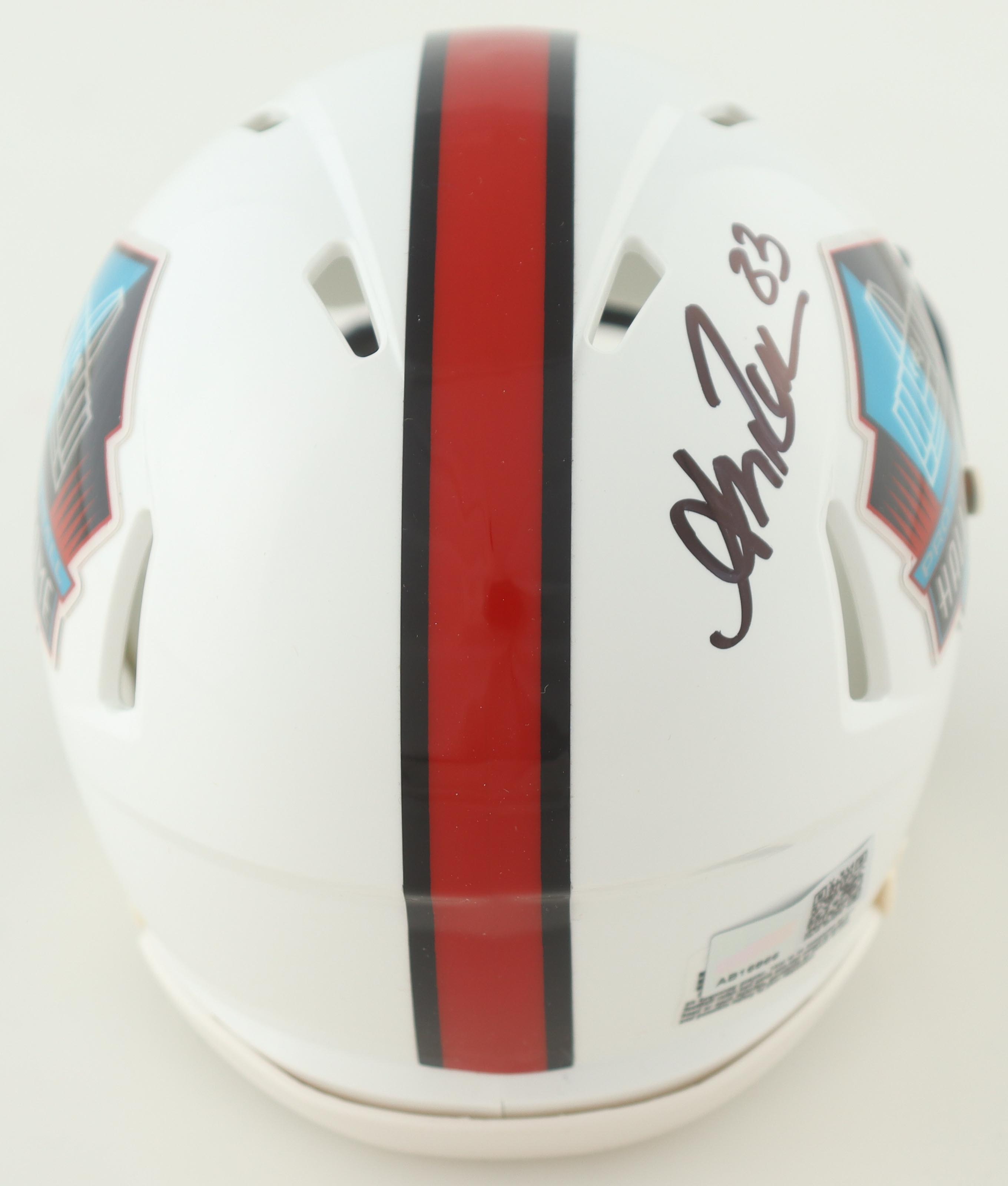 Andre Reed Signed Hall Of Fame Logo Speed Mini Helmet (TSE) at PristineAuction.com Andre Reed Signed Hall Of Fame Logo Speed Mini Helmet (TSE) at PristineAuction.com